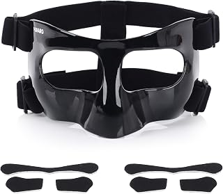 QK01 Nose Guard for Broken Nose, Face Shield Masks for Soccer and Basketball Sports, Adjustable for Adults and Teenagers, Suitable for Men and Women