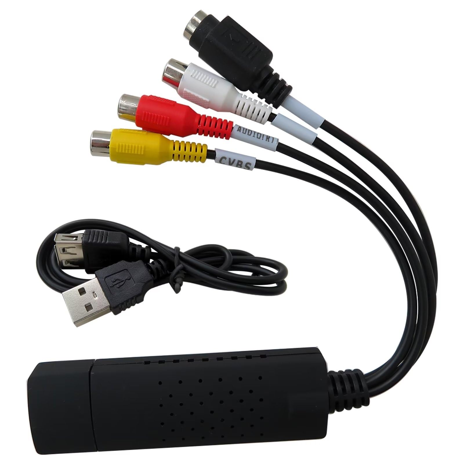 INGQI New Replacement USB 2.0 Video Grabber Capture USB Card Convert VCR VHS to Digital DVD for Windows XP/ 7/8/ 10/2000, 1 Pack