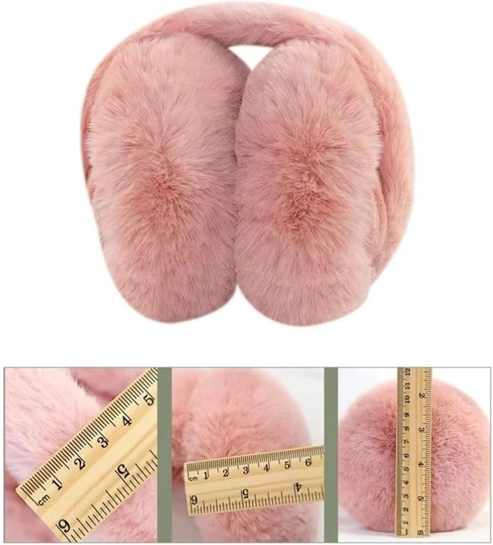 1PC Solid Color Soft Plush Ear Warmer Winter Warm Earmuffs Fashion Ear Cover Outdoor Cold Ear-Muffs Folding Earflap