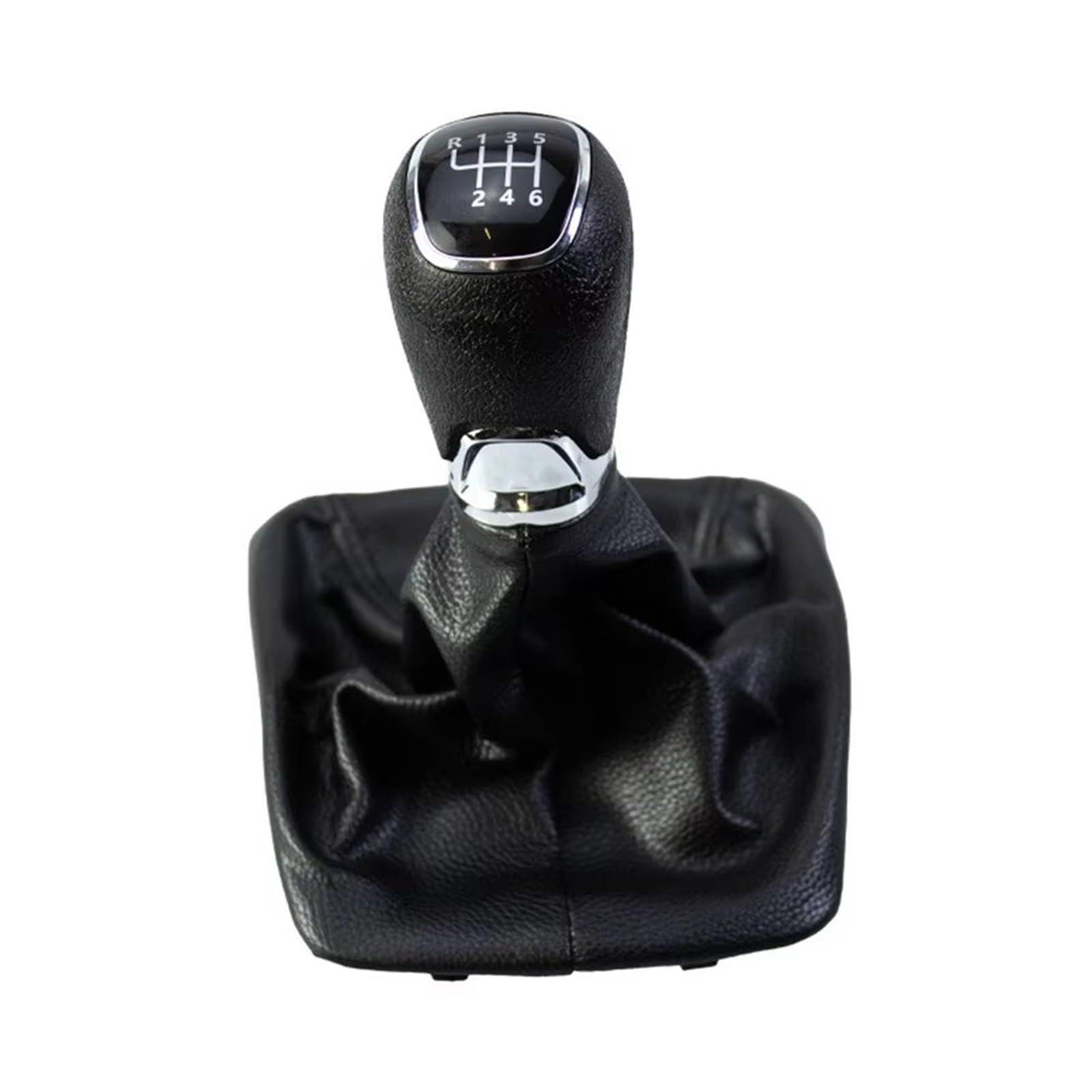 EFDDTBHE Compatible with Skoda for Octavia 2 A5 A6 2004 2005 2006 2007 2008 2009 2010 2011 2012 5/6 Speed Manual Gear Shift Knob with PU Gaiter Boot Cover Shifter Handle(6Speed)