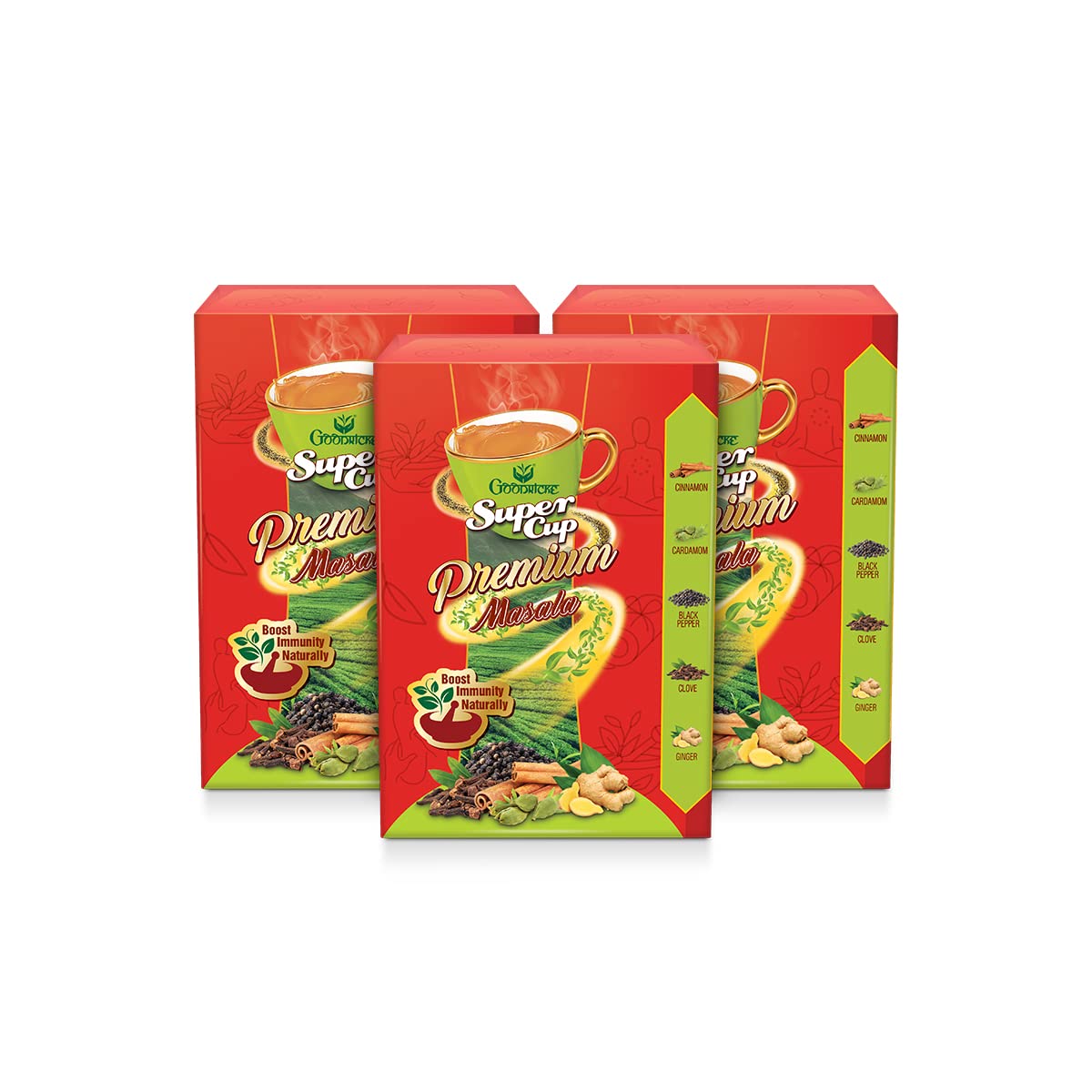 GOODRICKE Supercup Premium Masala Tea 250G(Pack Of 3)| 100% Natural Spices - Ginger, Clove, Black Pepper, Cinnamon & Cardamom|Immunity Booster| Assam Tea | Chai Patti, 750 Gram (B08XNG37QW) Amazon Price History, Amazon Price Tracker