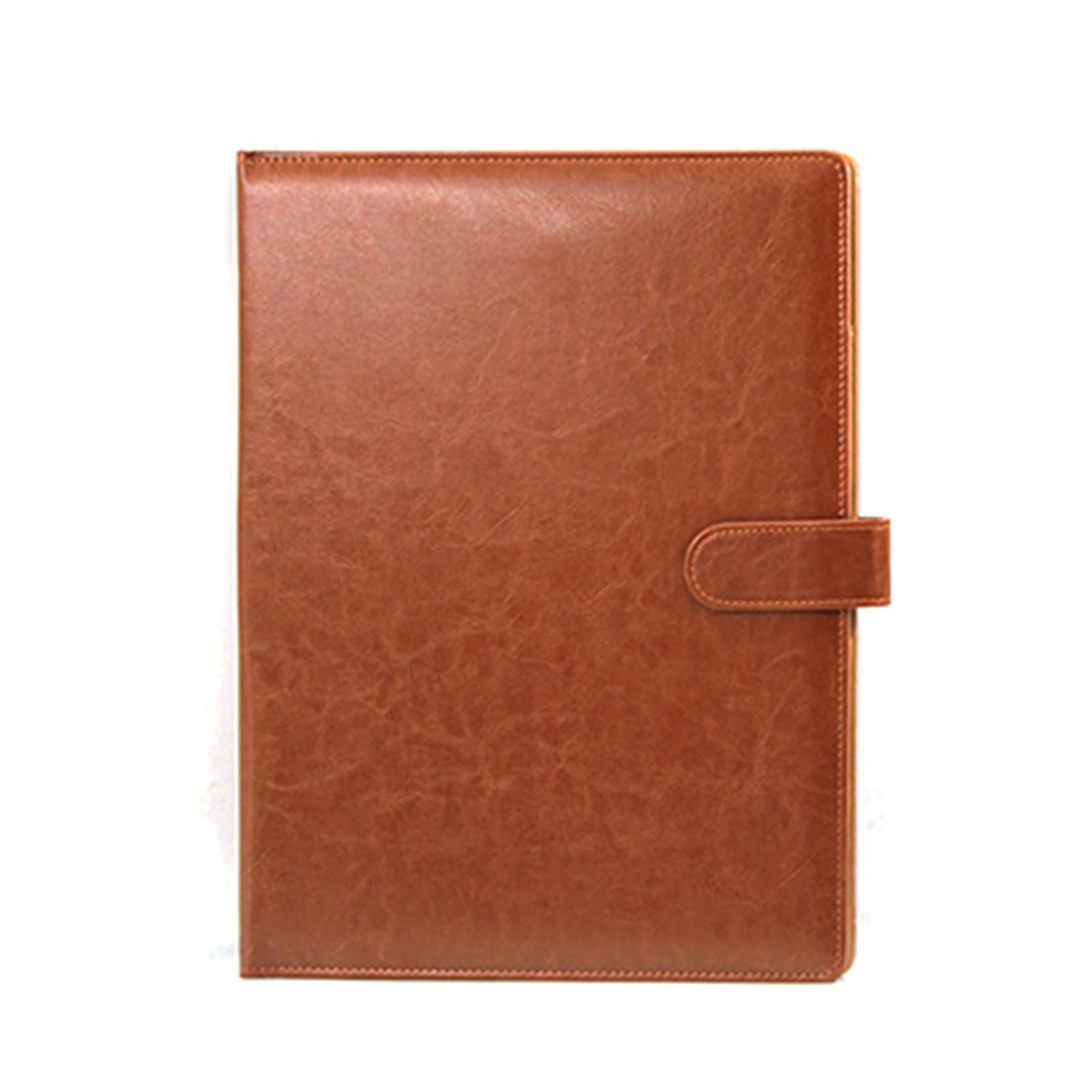 Buste per archiviazione Appunti Cartella portafoglio multi-funzione Pelle Organizzatore in pelle Stupy Office Manager clip Scrittura Pads Contratto di carta legale Cartelle di plastica (Color : Bruin