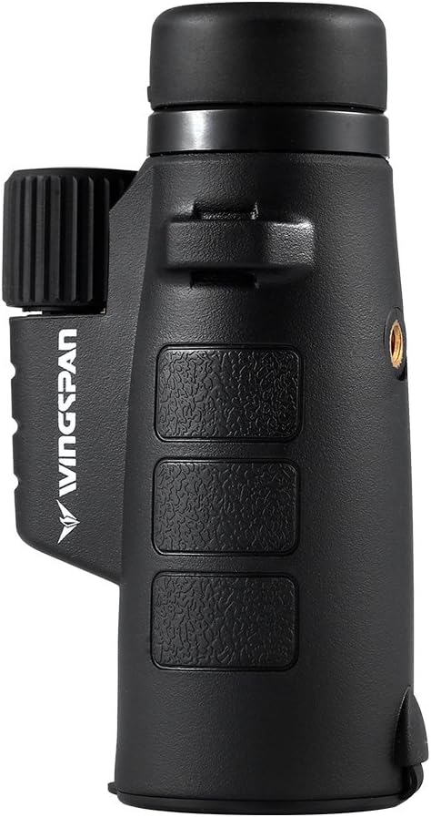 Wingspan Optics ProSpotter 10X42 Compact Monocular Scope. New Advanced PrismView Optics Creates Spectacularly Crisp, Brilliant Viewing Experience. Compact and Lightweight. One Hand Focus. Waterproof.