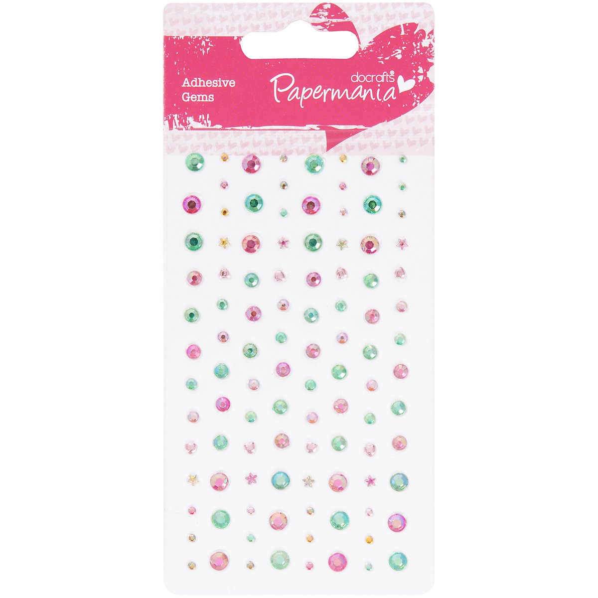 Papermania Adhesive Stones Assortment (104 Pieces) - Iridescent