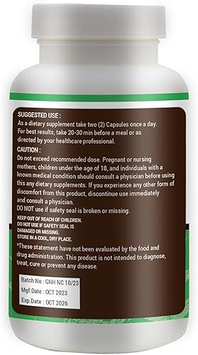 Miniatura 4 de Neem Triple Complex - Cápsulas de Azadirachta Indica de alta potencia, hojas de neem, corteza, flores en proporción (801010) - 180 cápsulas, 90