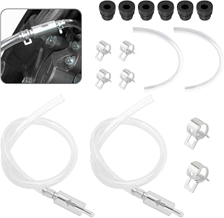 OFBAND 2-Pack Universal Brake Bleeder Kit with Hoses, Check Valves, Clamps & Caps - Easy Fluid Flush for Cars, Motorcycles & Bikes