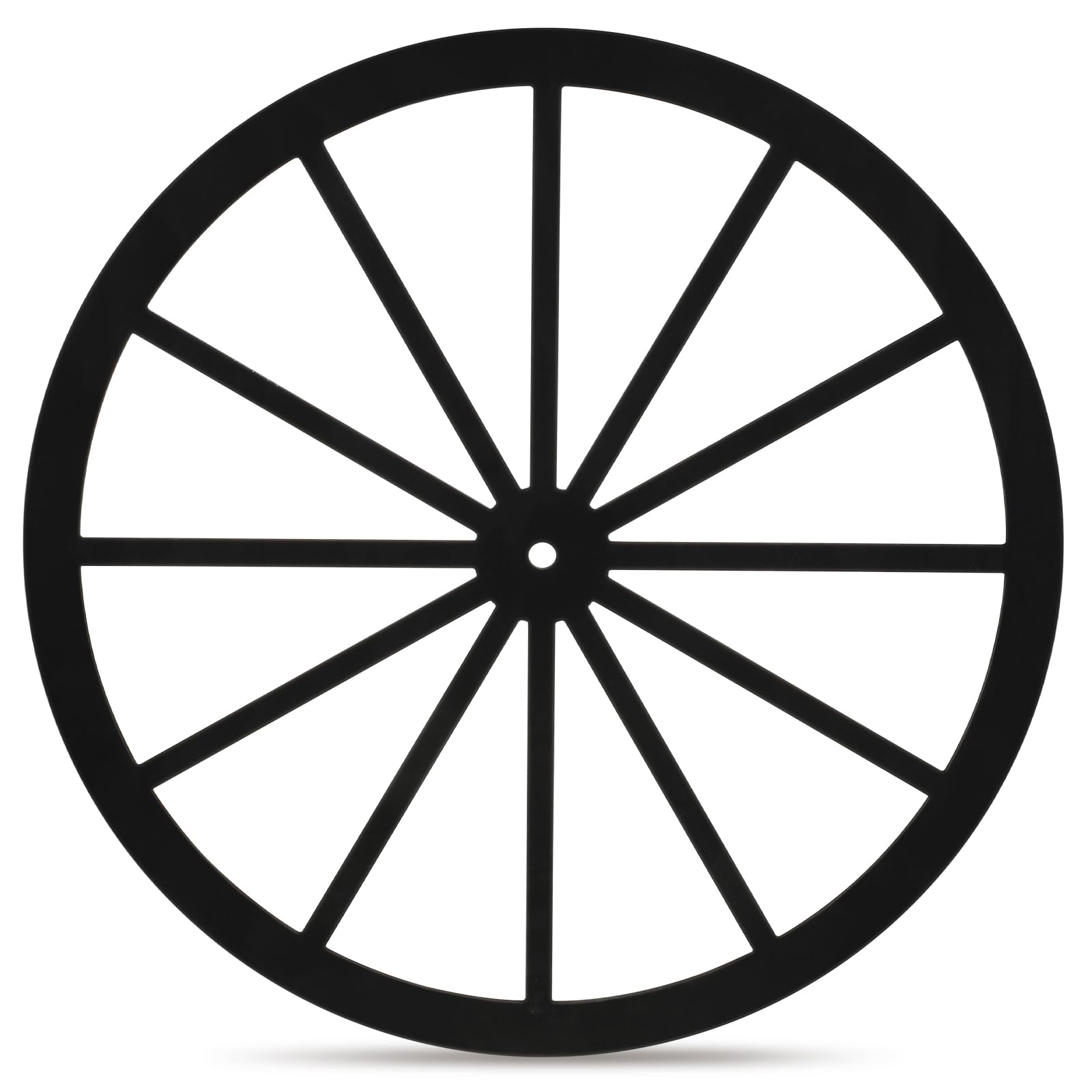 30 Inch Wood Wagon Wheel Decorative Wooden Wheels Old Western Style Wagon Wheel Decor Vintage Rustic Wall Hanging Wood Cartwheel Decor for Garden Bar Patio Garage Farmhouse (Black)