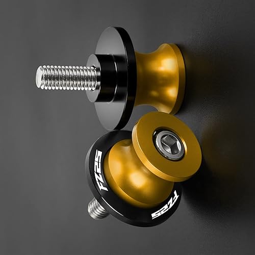 TCHAU Swingarm Accesorios de motocicleta CNC Aluminio Basculante Carretes Slider Trasero Tornillos para Yamaha FZ25 FZ25 F Z25 2017-2020 (Color Oro)