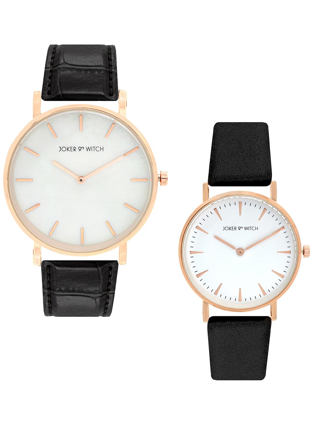 Joker & Witch Leather Joker And Witch Hazel And Augustus Couple Analogue Watches, White Dial, Black Band (B0CD2GZ7XJ) Amazon Price History, Amazon Price Tracker