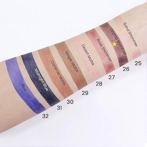 Vista 241 de evpct - Juego a granel de lápices de sombra en crema para ojos, impermeable, brillante, metálico, blanco deslumbrante, gris, plateado, negro