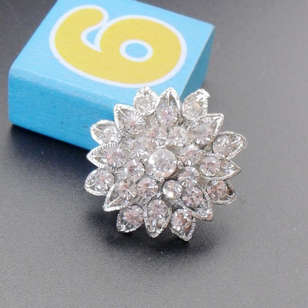 Kleine Brosche glänzende schöne Kristallblume -Strass -Brosche Bouquet Hochzeit Frauen Brosche für Hochzeitsfeier