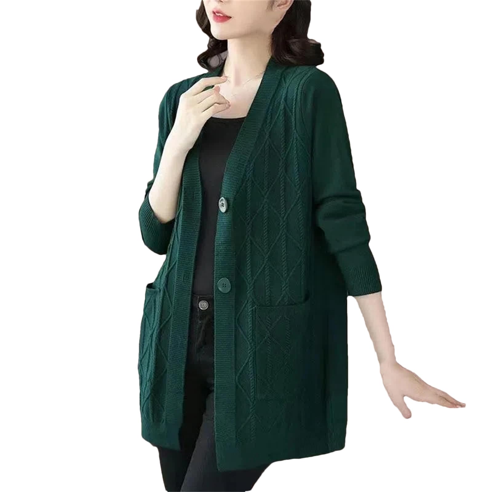 Women Sweater Cardigan Large Size Casual Loose Sweater Jacket Knitted Cardigan Coat