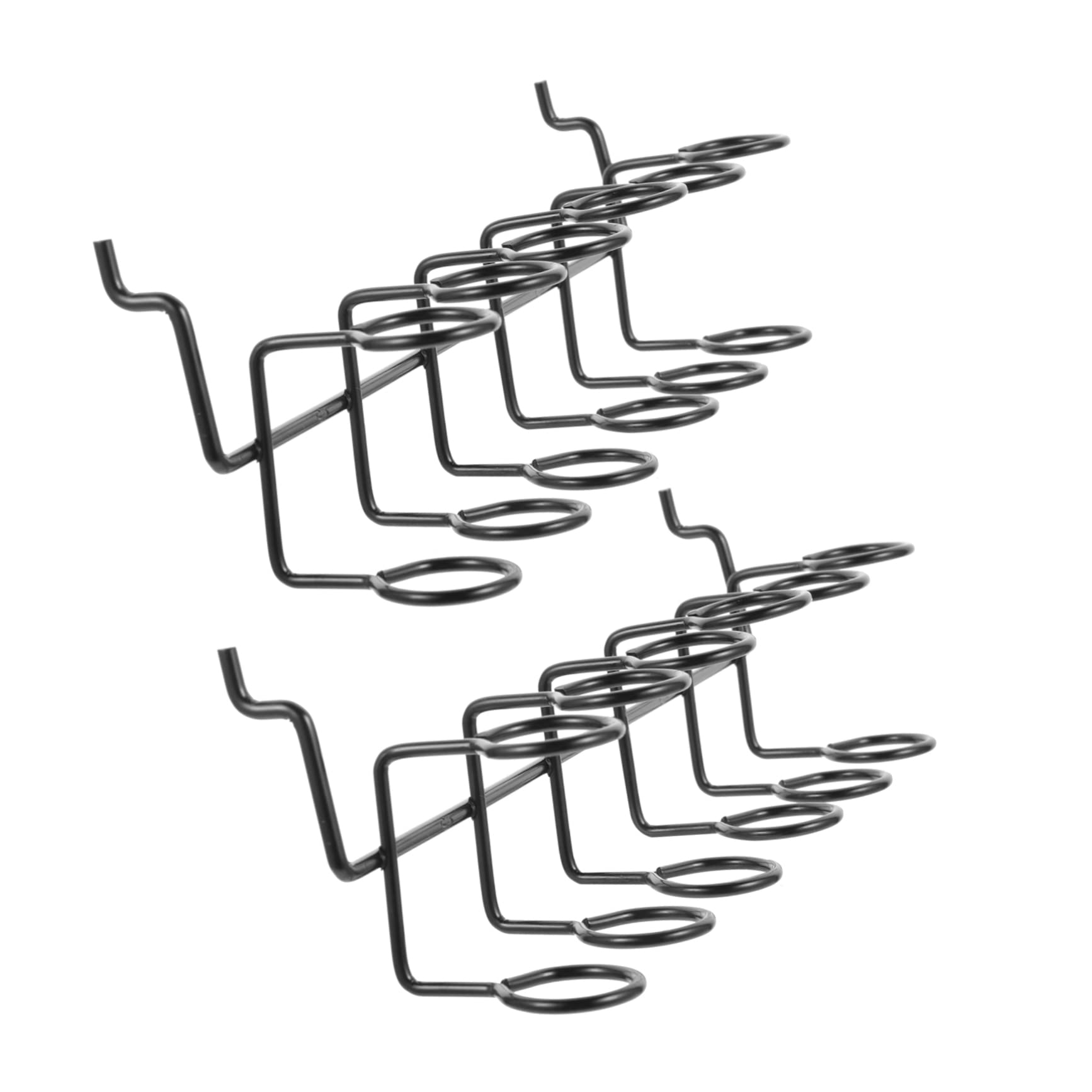 WHAMVOX Pegboard Accessory Set 2pcs Screwdriver Holders Wall Mount Utility Hooks Black