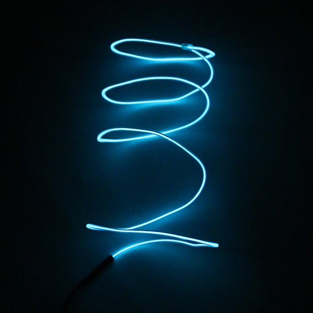 Buy SDEPL Luminescent Neon LED Lights Glow EL Wire String Strip 1M Ice
