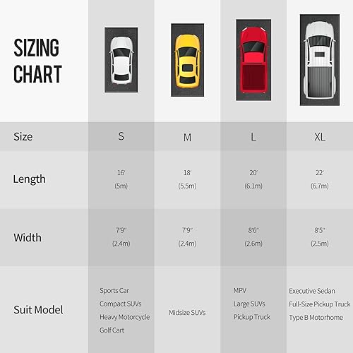 Miniatura 4 de WELKIN - Tapete de contención, (7 pies 9 pulgadas x 16 pies) antideslizante, protección impermeable resistente contra la nieve, la lluvia y el barro