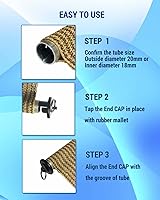 Vista 4 de Coolaroo - Kit de piezas de repuesto y tapa de extremo, compatible con piezas de repuesto Coolaroo para exteriores para toldos, amarres de sombra