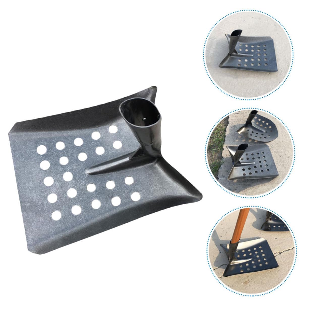 Pala Multifuncional De Limpieza para Rastrillo De Estiércol Metálico para Aves Herramienta De Limpieza De Drenaje y Alcantarillado Diseño Ergonómico y Gran Capacidad