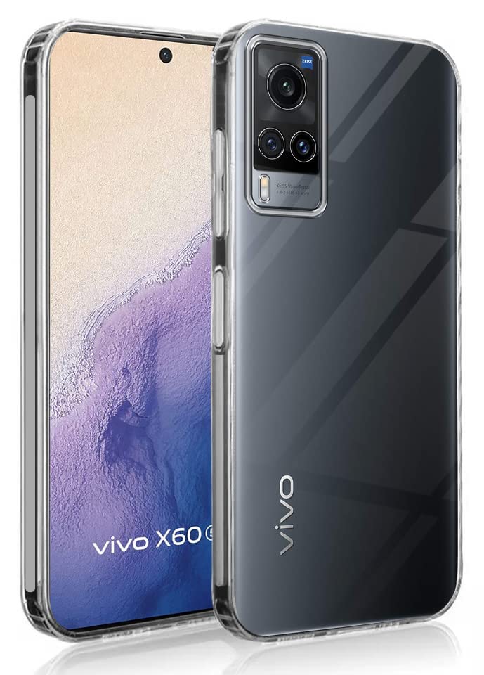 Jkobi Back Cover for Vivo X60 (Silicone Clear Shockproof Case with Camera Protection | Soft and Flexible | Transparent) (B0C3XG742V) Amazon Price History, Amazon Price Tracker