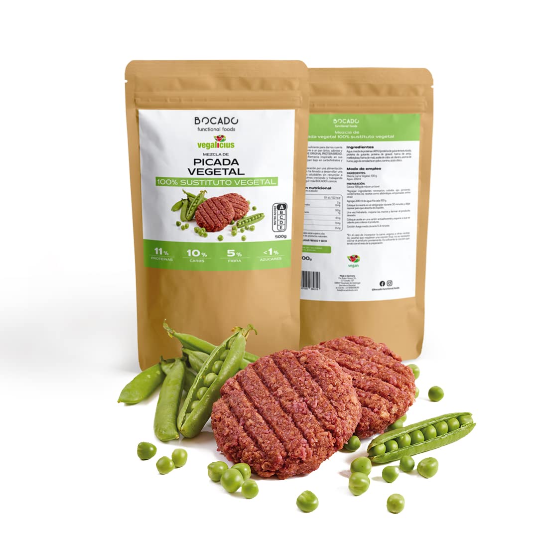 Mezcla para preparar Picada Vegetal - Carne 100% vegana - Gluten Free - Alta en proteínas