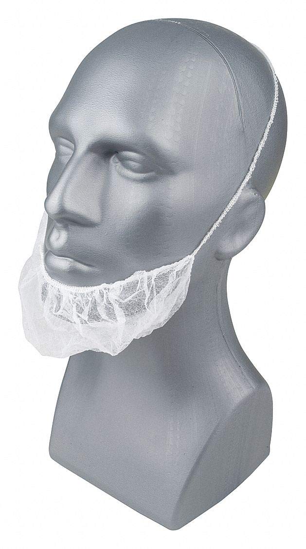 CONDOR 23KX01 Beard Cover, PP, Universal, White, PK1000