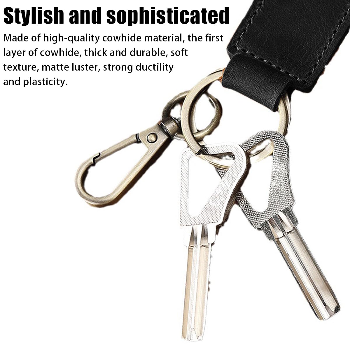 CGEAMDY Anello Portachiavi per Auto, Portachiavi in Pelle Intrecciata, Anti-Smarrimento Porta Chiavi Auto, Porta Chiavi in Pelle Intrecciata Multicolore, Per Chiavi Di Auto, Moto(Rosso