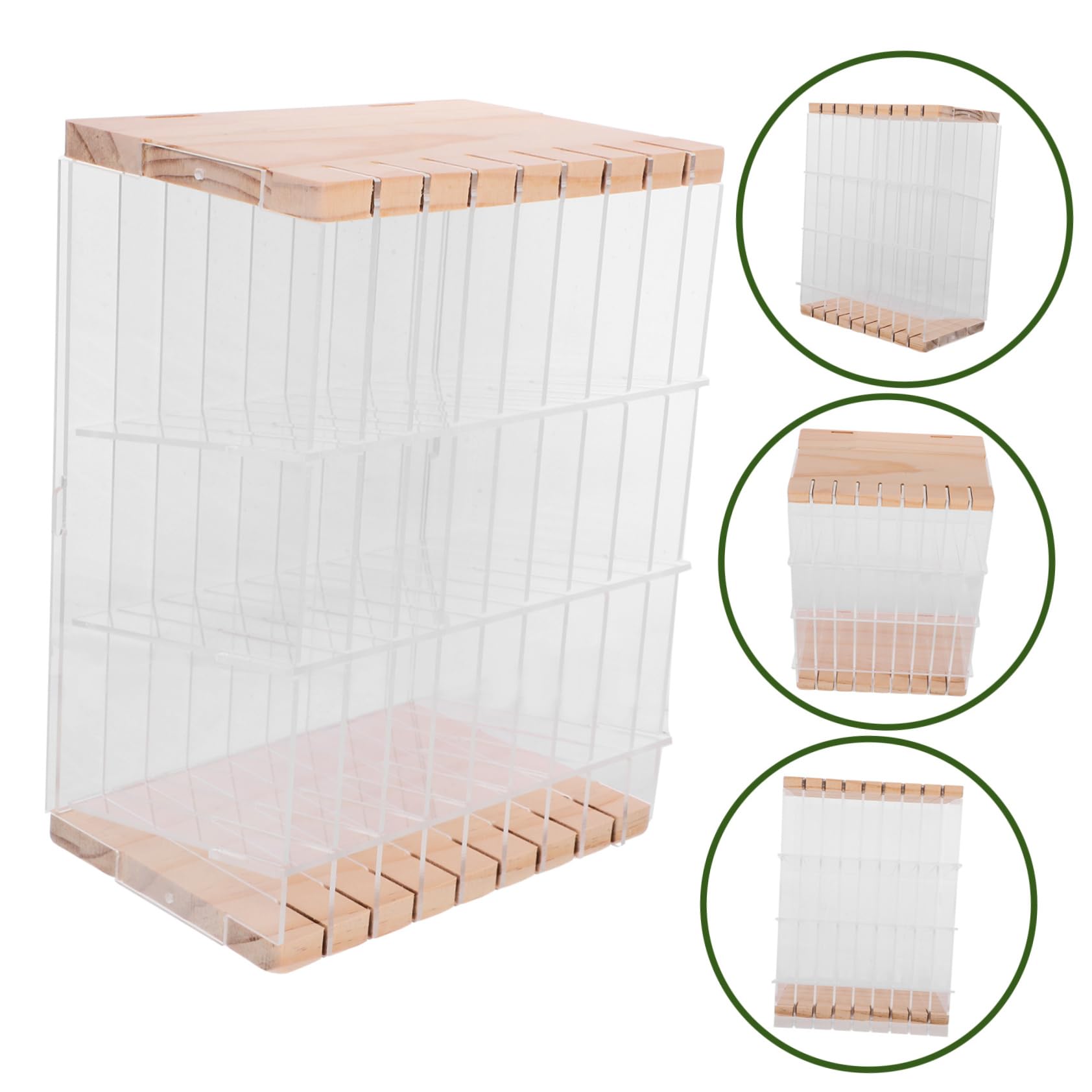 Schreibtisch Organizer zur Aufbewahrung von Stiften und Kleinteilen Acryl Holz Stiftehalter mit Fächern Sicherer Abschluss Mehrzweck für Büro und Schule