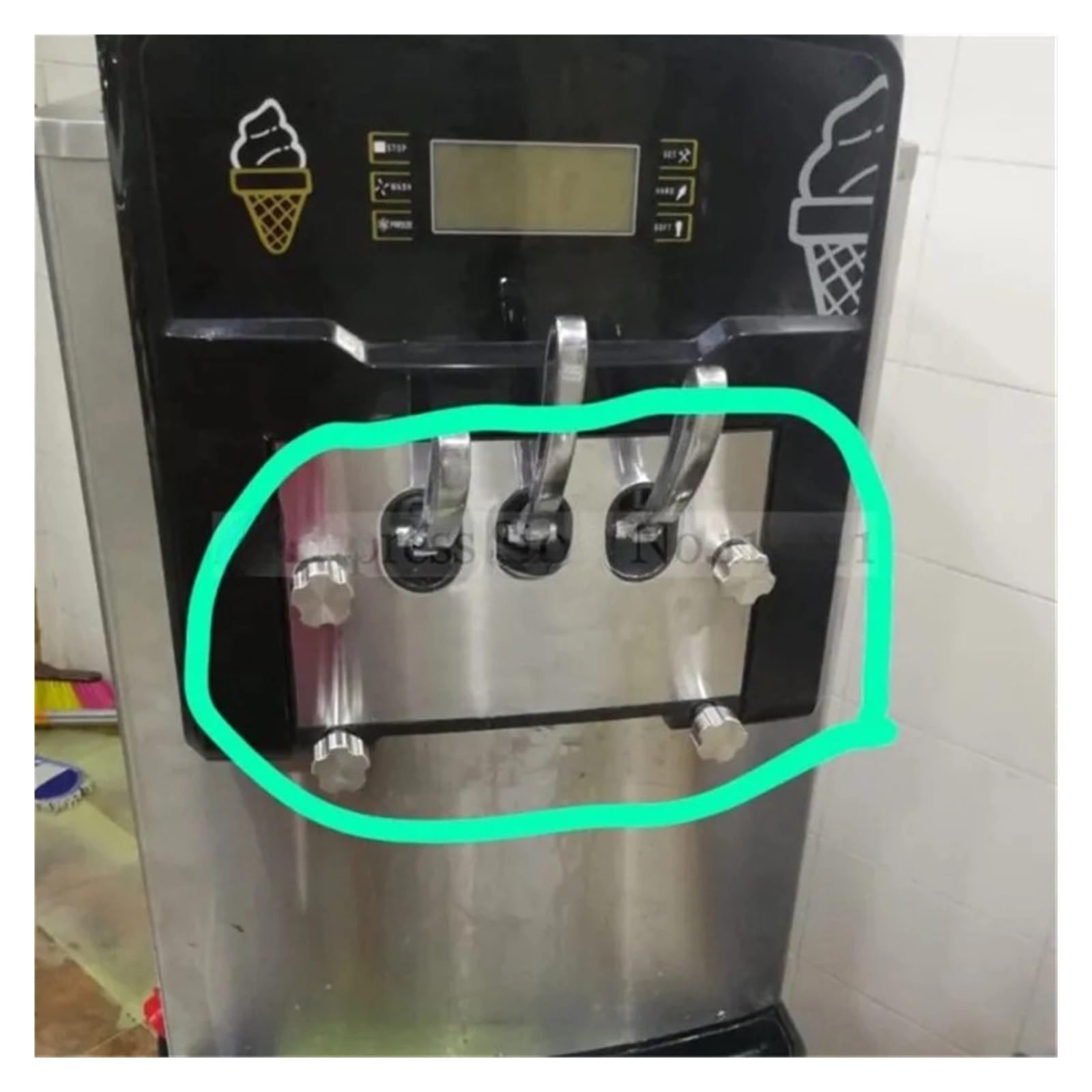 ALturn 3-in-1-Spezialgriffe aus Metall, Handkurbeln, kompatibel mit BX-Softeismaschinen-Zubehör