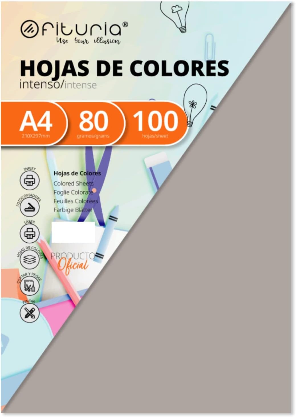 Pack of 100 Sheets Brown A4 Size 80g