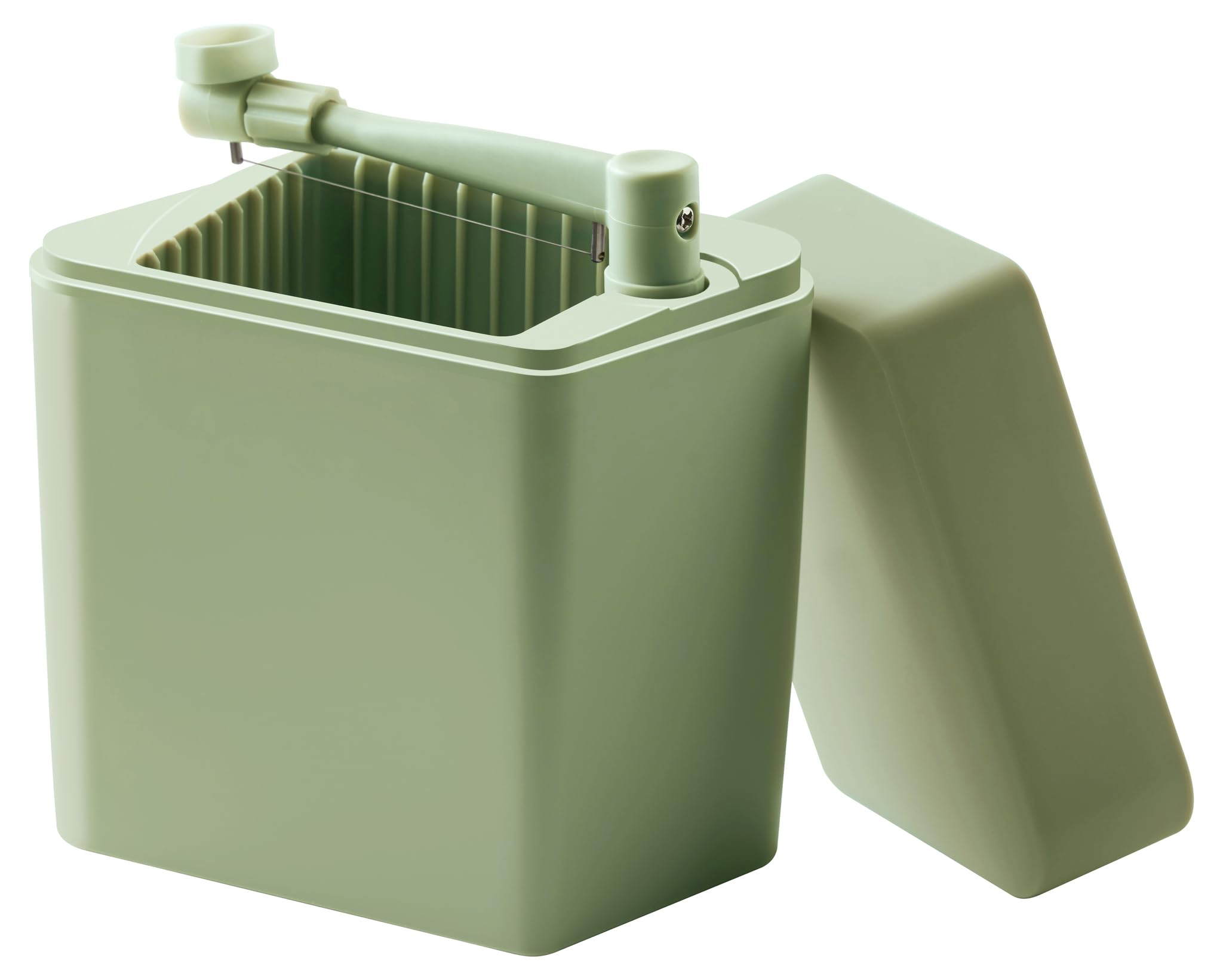 Rosti Classic Käsebox mit Deckel und integriertem Käseschneider, 16,5 x 10 x 19 cm, Kunststoff, Spülmaschinenfest, Misty Green