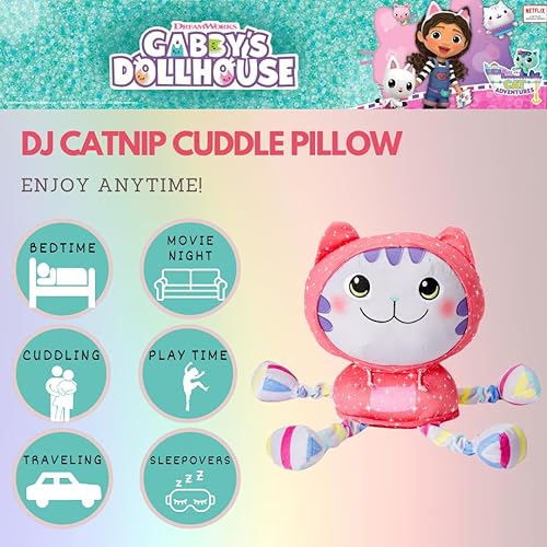 Miniatura 204 de DreamWorks Gabby's Dollhouse Cakey - Ropa de cama para niños, súper suave, almohada de peluche, por Franco, 17.5 x 15 x 5 pulgadas