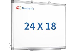 Magnetic White Board 24 x 18 - Supersized Surface for Endless Possibilities