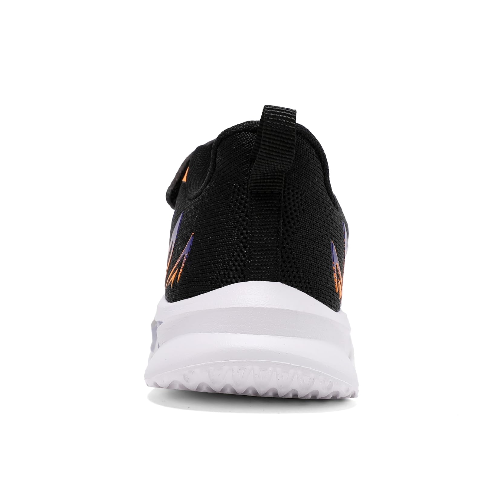 Basket Enfant Garcon Basket Fille Chaussures Garçon Sneakers Running Chaussure Enfant Garçon Respirant Chaussures de Marche Chaussure Noir Orange 33EU