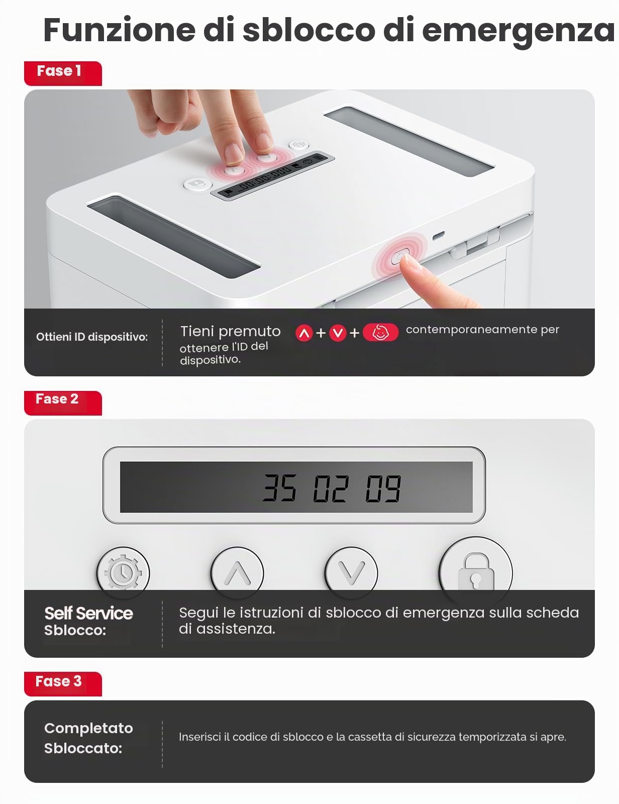 VAYDEER Time Locking Container, Contenitore con Blocco Temporale in Metallo di Alta Qualità per Cellulari, Spuntini, Alcol o Altre Tentazioni Indesiderate (Bianco/Medio)