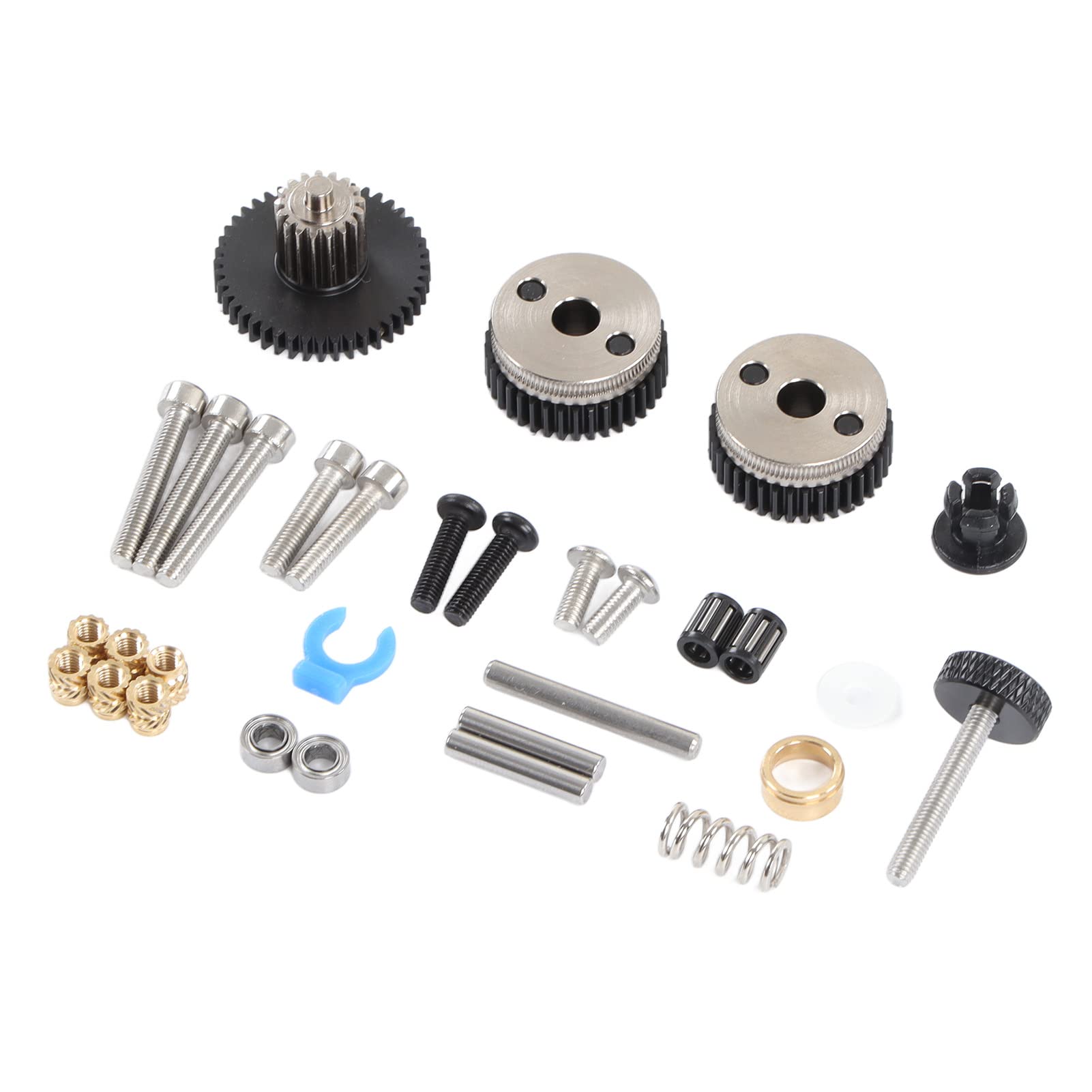 Extruder Accessory Kit, Extruder Accessory Kit Cap Round Screws Spring Bearing Shaft Feeding Wheel for HGT Brass ABS Stainless Steel, Thermistors