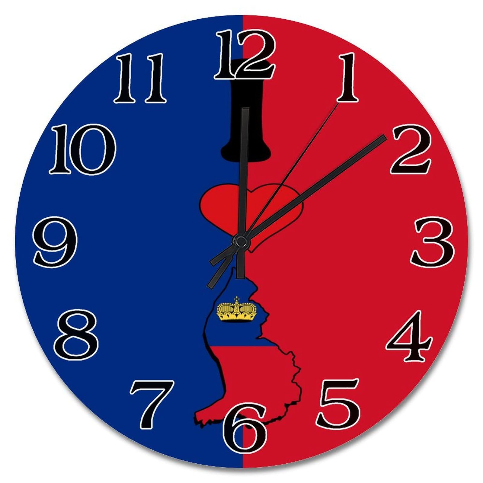Horloge murale silencieuse Liechtenstein 38 cm pour supprimer le tic-tac dans la chambre