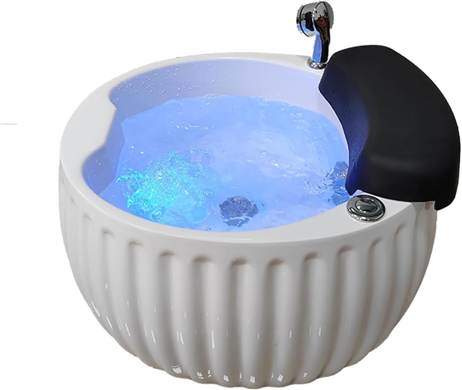 Tragbare Fuß-Spa-Badewanne, beheiztes Acryl-Massage-Fußbad mit bunter Lampe für Entspannung und Verwöhnung
