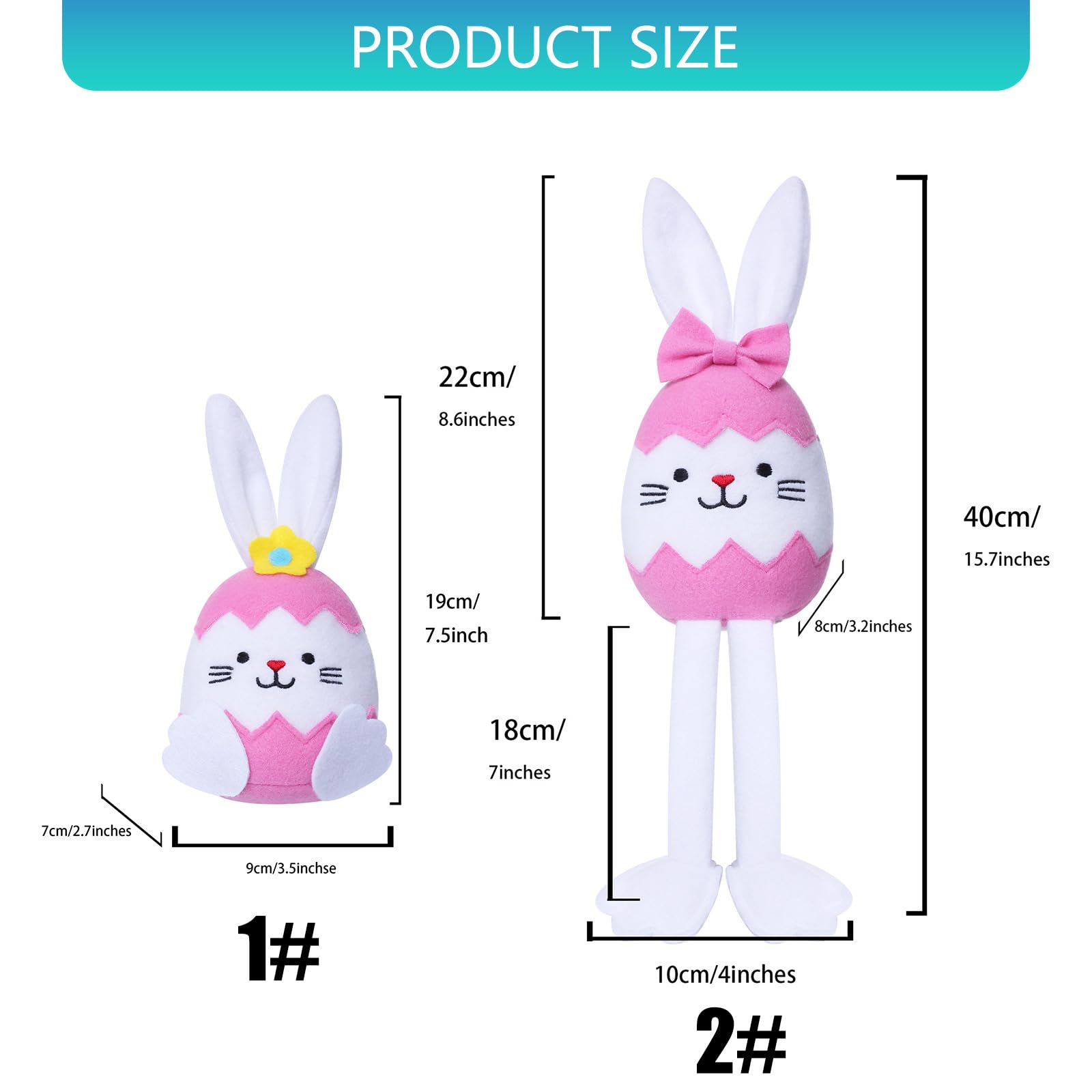 3 Uova Pasqua Fatte a Mano Animale Decorazione da scrivania FESTIVITÀ Celebrazione Figurine Lepre