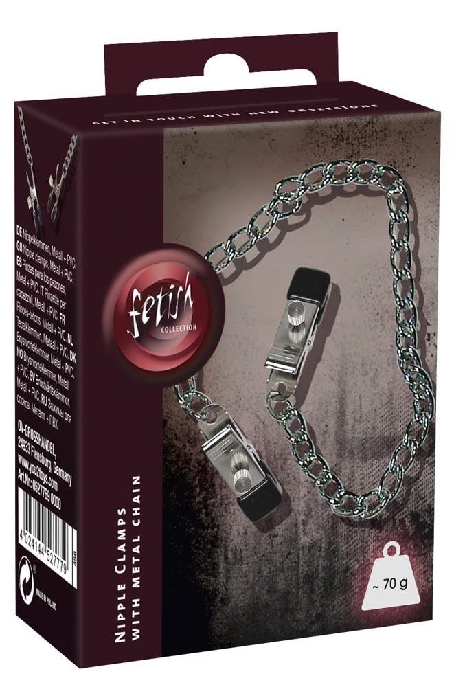 Fetish Collection Boob Chain With Nipple Clamps