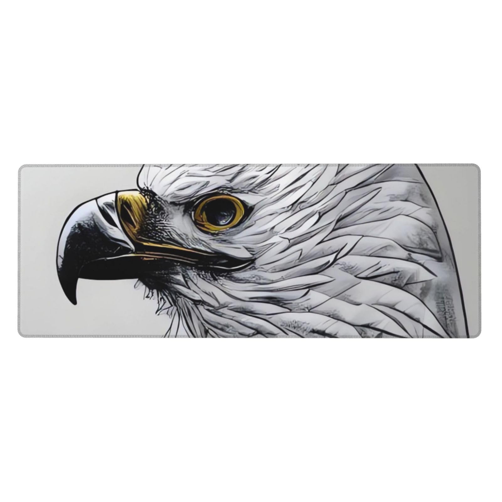 Tapis de clavier extra large Sketching an Eagle en caoutchouc pour bureau - 8