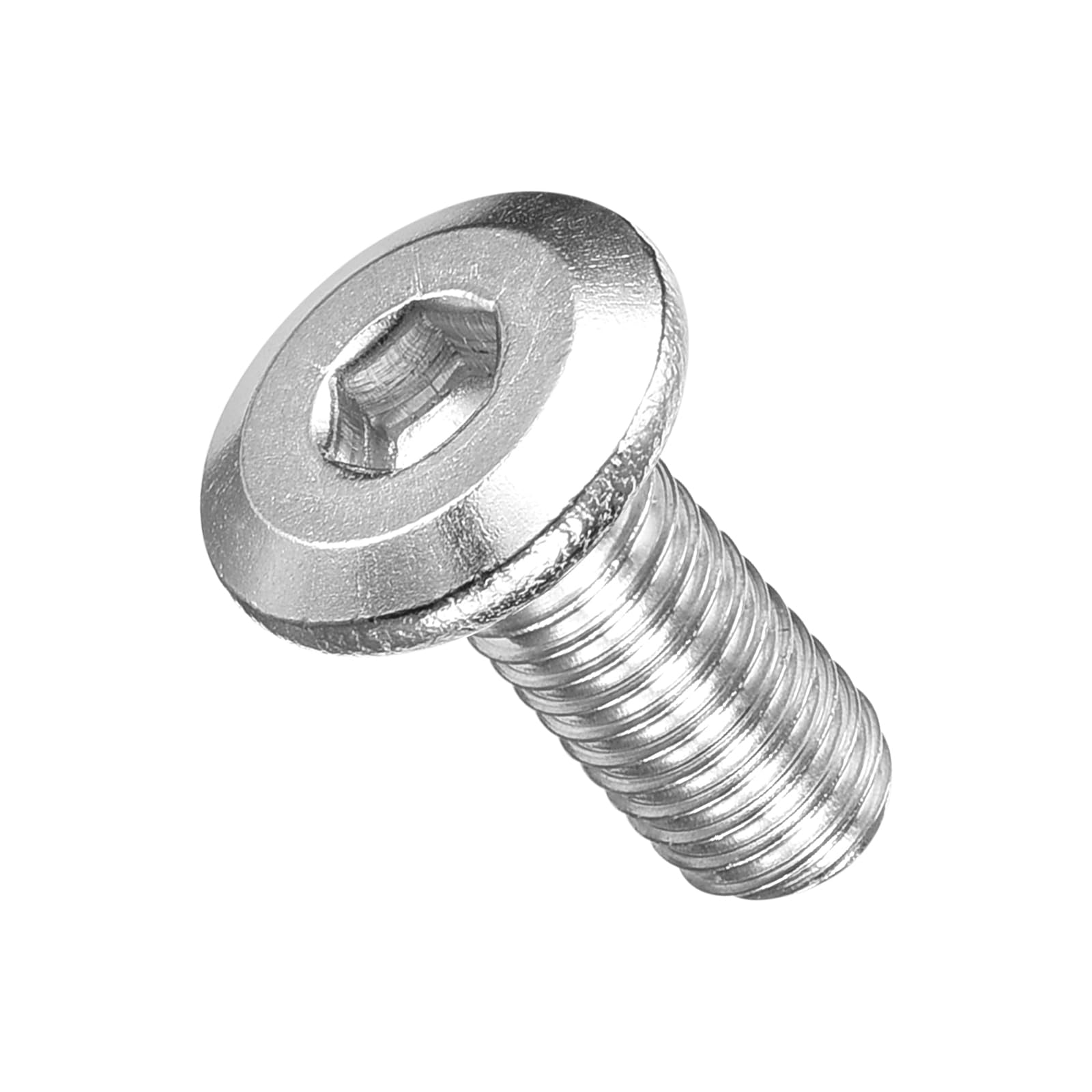 METALLIXITY Flat Head Hex Socket Cap Screws Bolts(M5-0.8x12) 50Pcs, 304 Stainless Steel Hex Socket Furniture Bolts Screws