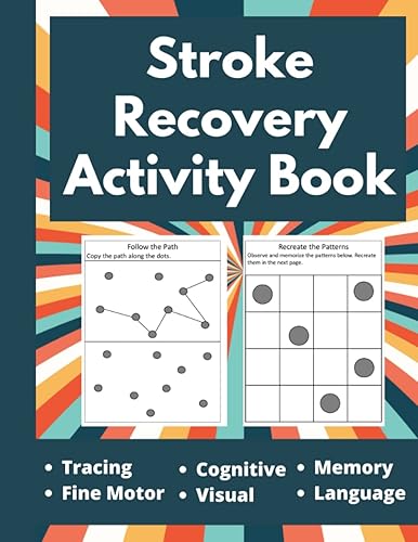 Stroke Recovery Activity Book - Puzzles Workbook for Traumatic Brain Injury &amp; Aphasia Rehabilitation - Large Print (Stroke Recovery Activity Books)