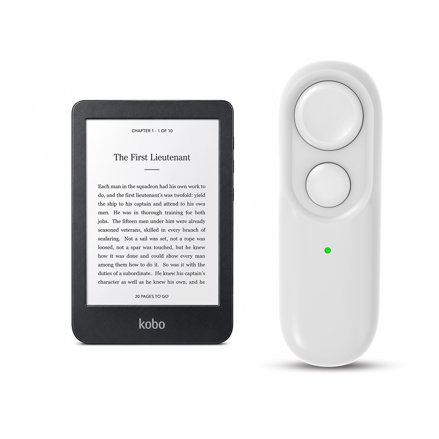 Télécommande Tourne Page Bluetooth pour Kobo, Blanc