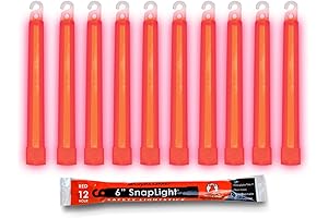 Cyalume SnapLight Red Light Sticks - 6-Inch Industrial Grade Ultra Bright Glow...