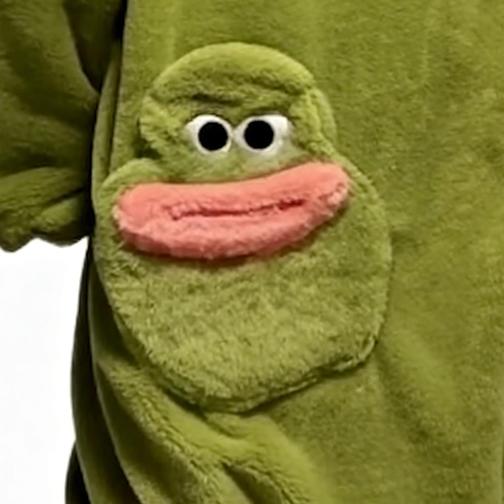 Generisch Costume da onesia divertente per adulti, in peluche verde, per cosplay, per donne, uomini, bambini, soggiorno, bagno