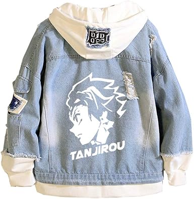 Amazon.com: Demon Slayer: Kimetsu no Yaiba Denim Jacket Harajuku Sudaderas  Anime Streetwear Mujeres Sudadera con capucha Hombres Sudadera : Ropa,  Zapatos y Joyería