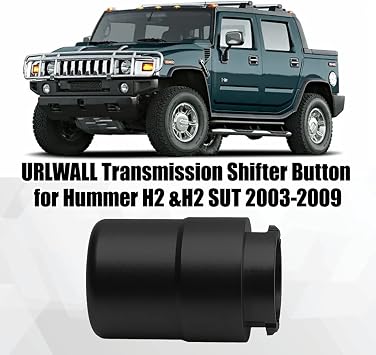 Transmission Shifter Button Knob, Gear Shift Handle Button for Hummer H2 & H2 SUT 2003 to 2009, CNC Aluminum Alloy Anti-Rust Durable for Hummer Accessories, Not ABS (Back)