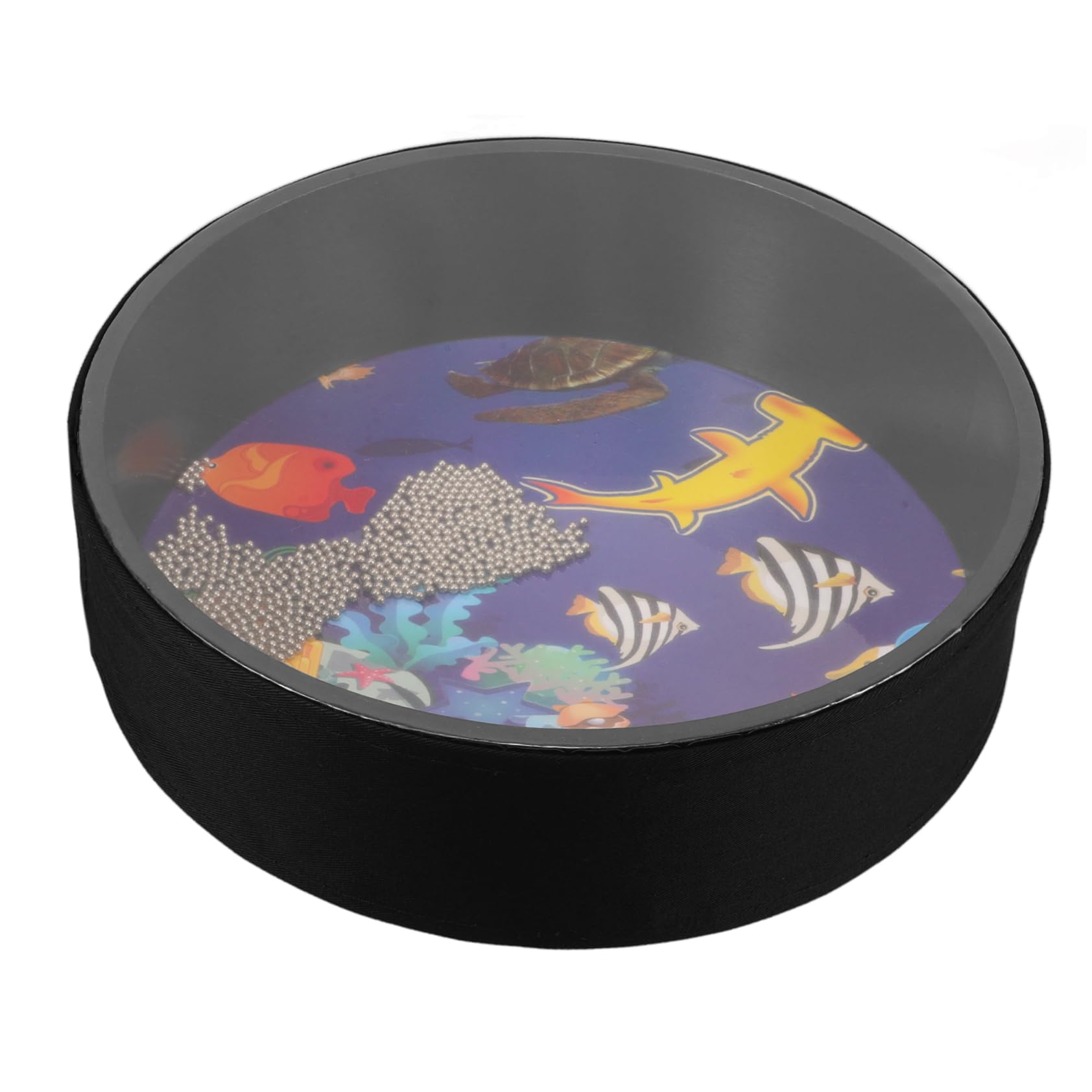 HANABASS Ocean Wave Sound Drum Handheld Percussion Instrument Relaxing Beach Sounds Shell for School Birthday Halloween Party Favors