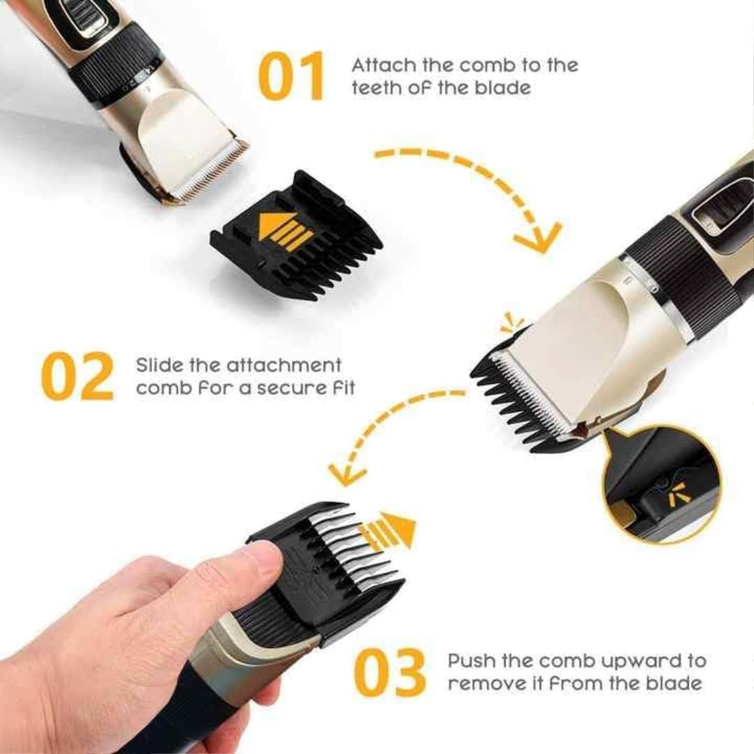 Feelon Pet Grooming Kit for Cats & Dogs - Quiet Cordless Trimmer for Labrador, German Shepherd, Shih Tzu Golden Retriever - Powerful, Easy-to-Use Hair Clippers for Home Grooming (Trimmer Kit) 4
