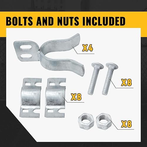 Miniatura 8 de VIVIDA Pestillo de puerta de enlace de cadena de 1-38 pulgadas x 1-58 pulgadas, pestillos de valla de horquilla para puertas con agujero de candado,