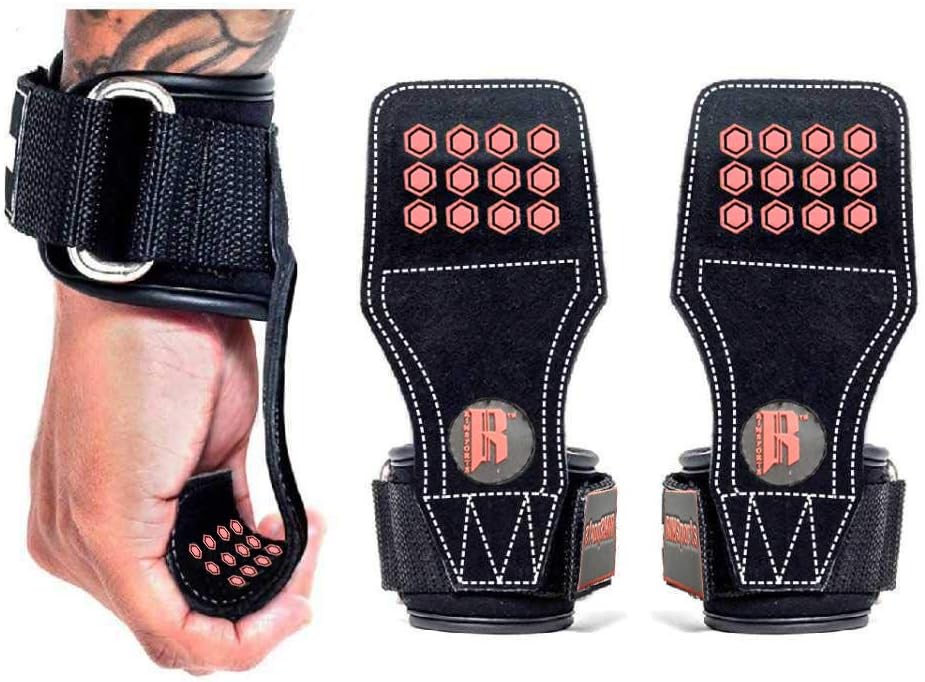 RIMSports Weight Lifting Grips with Wrist Straps - Lifting Straps with Power Grip for Deadlifts - Weightlifting Gloves for Max Weight & Reps - Non-Slip Weight Lifting Straps with Lifting Grips (Pair) : Sports & Outdoors